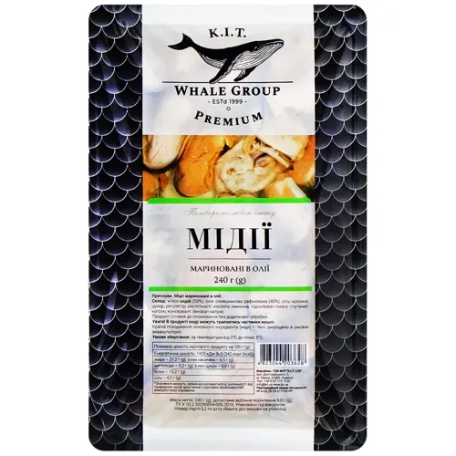 Мідії K.I.T. мариновані в олії 240г