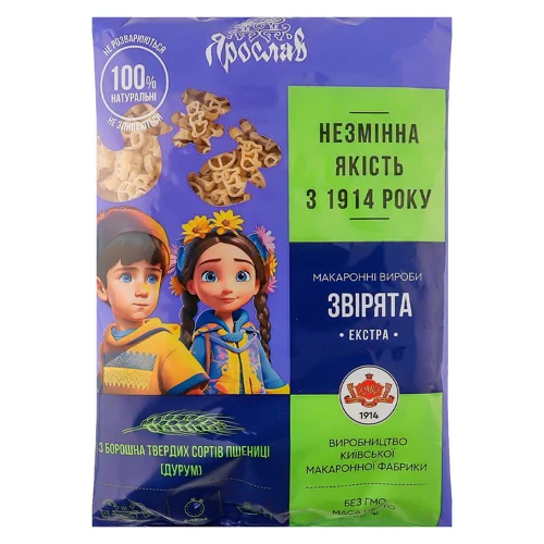 Макаронні вироби Ярослав Звірята 500г