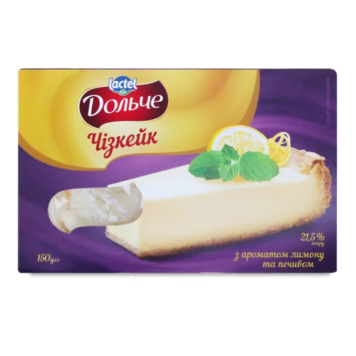 Чізкейк З Ароматом Лимону Та Печивом Дольче, Картонна Упаковка, 21.5%, 150г