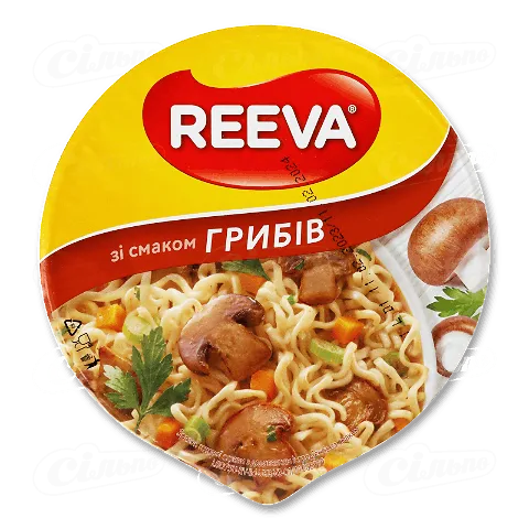Локшина швидкого приготування з смаком грибів 75г стакан Ріва