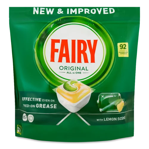 Засіб Для Миття Посуду Fairy Original All In One Лимон, Капсули, 92 шт