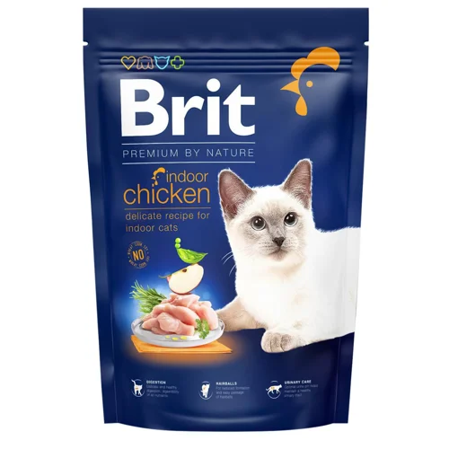 Корм сухий Brit Premium з куркою для домашніх котів 1,5кг