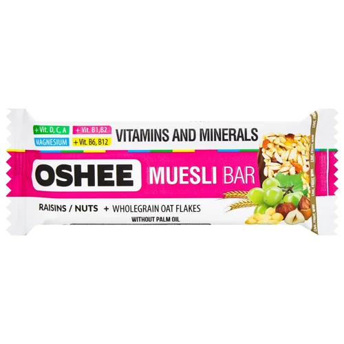 Батончик злаковий Oshee Raisins & Nuts 40г