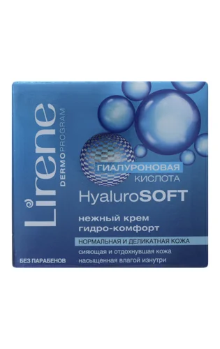 Крем для Обличчя Гідро-комфорт HyaluroSoft Lirene, В/ґ, 50мл
