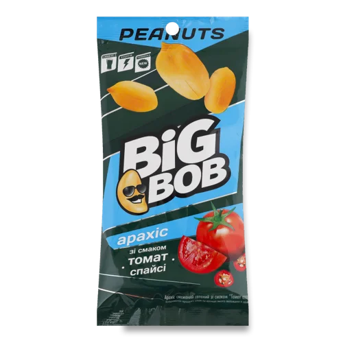 Арахіс Смажений Солоний Томат Спайсі Big Bob, м/у 60г
