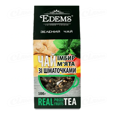 Чай зелений Edems з імбирем та м'ятою, 100г