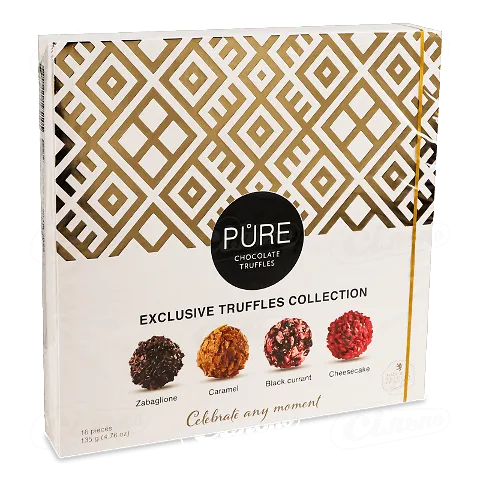 Цукерки Pure Chocolate трюфель асорті, 135г