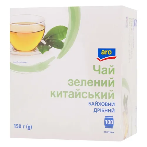 Чай Aro китайський зелений байховий дрібний 100*1,5г