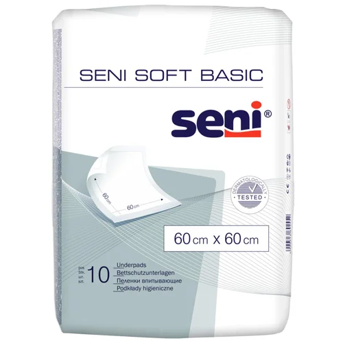 Пелюшки гігієнічні Seni Soft Basic 60х60см 10шт
