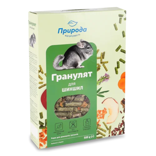 Корм для шиншил «Природа» гранулят