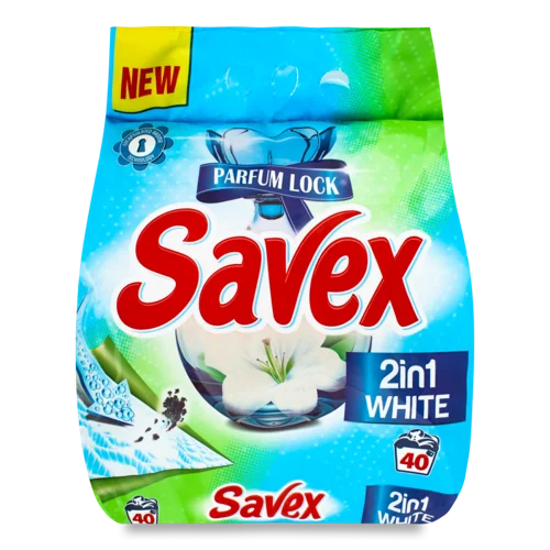 Порошок Стиральний Savex Power Zyme 2in1 White, авт, 1г