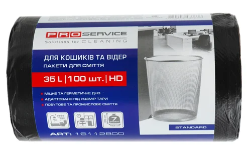 PRO Пакет Д/Сміт Чор.35л.100, В/К, 35л