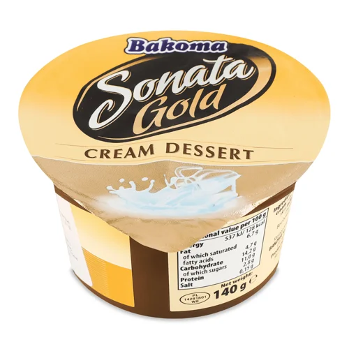 Десерт Bakoma Sonata Gold з вершками, 140г