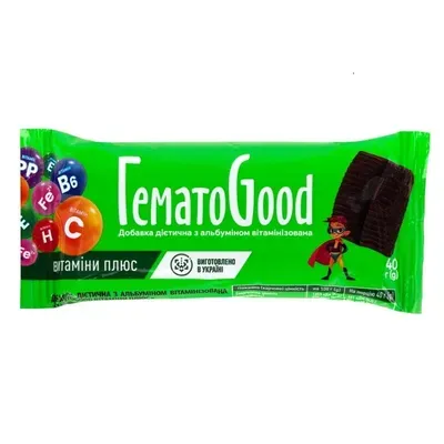 Батончик ГематоGood вітаміни плюс з альбуміном, 40г