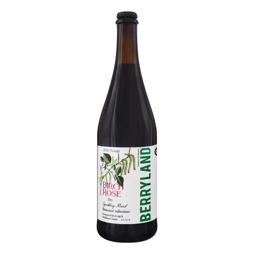 Мед питний 0.75л 7-7.5% сухий ігристий пастеризований Birch Rose Berryland пл