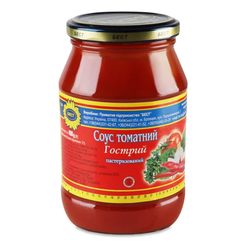 Соус Томатний Гострий, с/б 480г