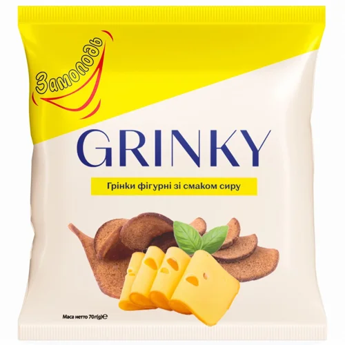 Грінки Замолодь Grinky фігурні зі смаком сиру 70г