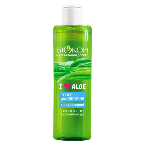 Тонер для обличчя Біокон I Love Aloe гіалуроновий 200мл