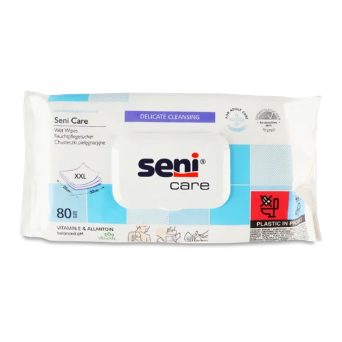 Вологі Серветки Care Seni 80шт, з/б