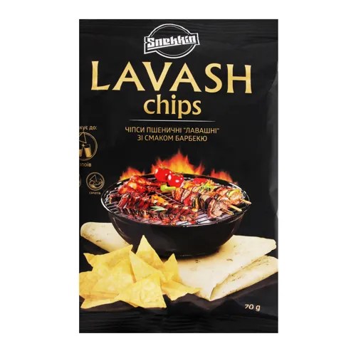 Чіпси пшеничні зі смаком барбекю Lavash Snekkin м/у 70г