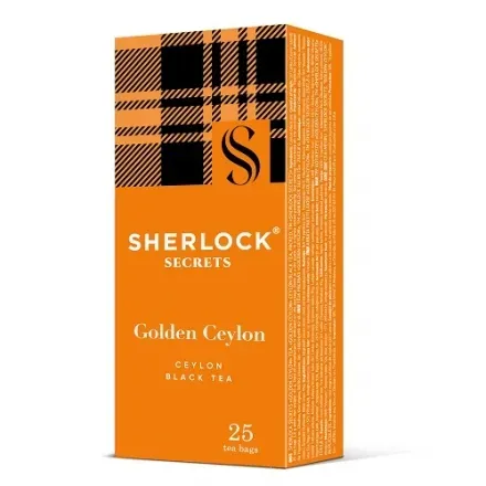 Чай SHERLOCK Sekrets Golden Ceylon чорний в упаковці