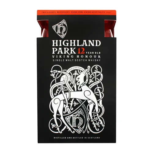 Набір віскі 0.7л 40% Highland Park 12 років + 2 склянки картонна упаковка