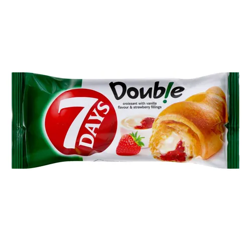 Круасан з начинкою зі смаком ванілі та полуниці Double 7 Days, 60г