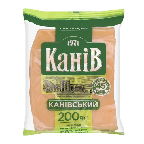 Сир 50% твердий Канівський Канів 1971 м/у 200г