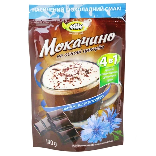 Напій сухий порошкоподібний Elite Мокачино з цикорієм 190г