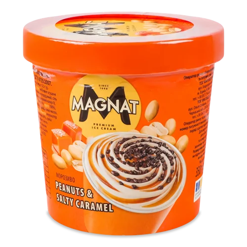 Морозиво Magnat Арахіс-Солона Карамель В/Ґ стакан, 350г