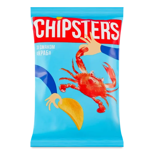Чипси Картопляні Краб Вищого Ґатунку Chipster's, 60г