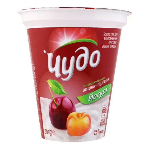 Йогурт 2.5% Вишня-черешня Чудо ст 270г
