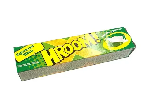 Чіпси картопляні пластинки сметана зелень коробка Hroom 50г