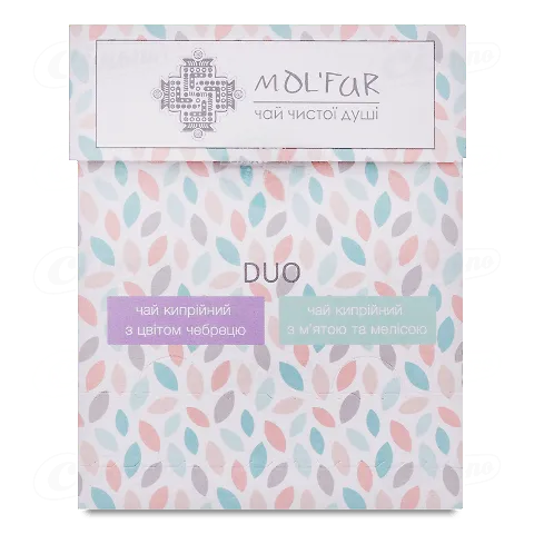 Набір чаю «Лавка традицій» Mol'far цвіт чебрецю + листя м'яти та меліси 2X25X2г, 100г