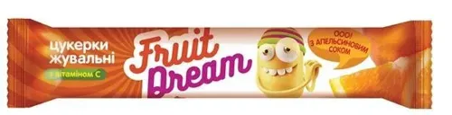 Цукерки жувальні Fruit Dream Апельсиновий сік + Вітамін С, 18 штук