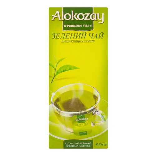 Чай зелений байховий китайський дрібний Alokozay