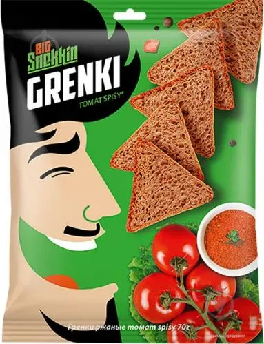 Грінки Snekkin житні зі смаком томат спайсі, 70г