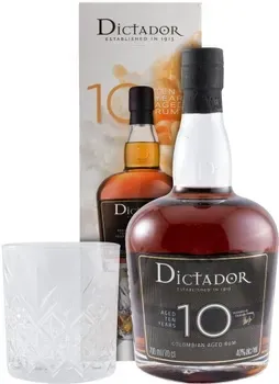 Ром Dictador 10 років витримки 0.7л 40% зі стаканом