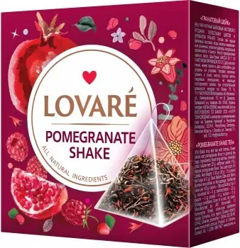 Чай чорний Lovare Pomegranate Shake в пірамідках 2г 15шт