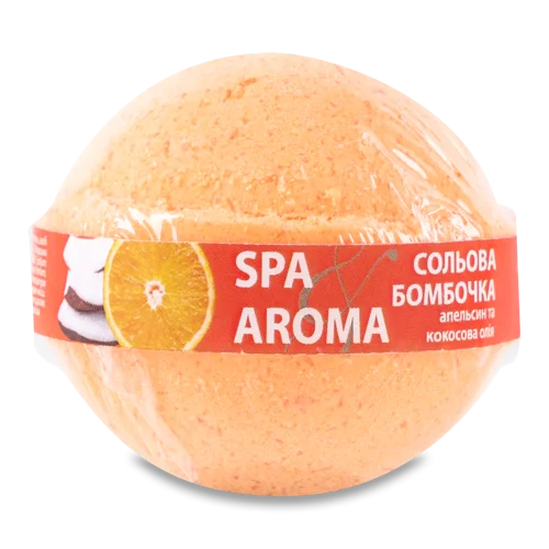 Бомбочка Для Ванн Солевая Апельсин-Кокосова Олія Spa&Aroma 75г