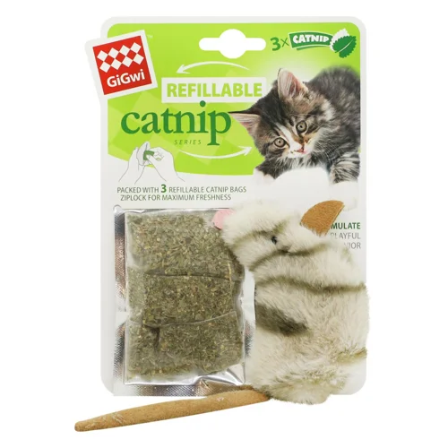 Іграшка для котів GiGwi Catnip Мишка з котячою м'ятою 10см