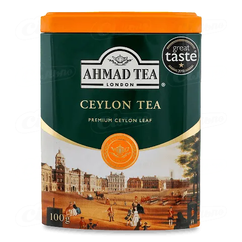 Чай Ahmad tea Цейлон у залізній банці, 100г