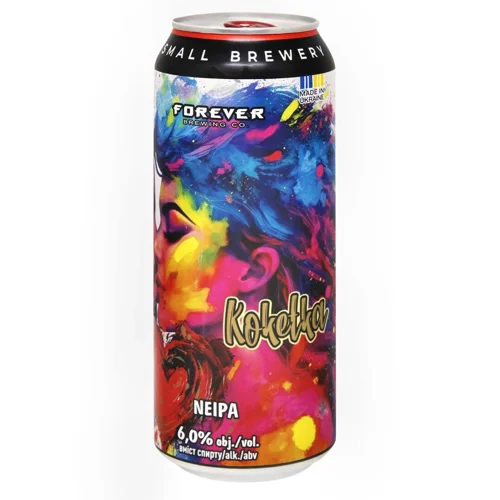 Пиво Forever Kokеtkа NEIPA світле нефільтроване 6% 0,5л