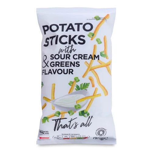 Соломка картопляна Премія сметана-зелень 75г