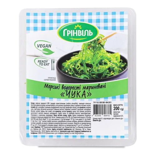 Водорості Морські Мариновані Чука Грінвіль, Лоток 200г