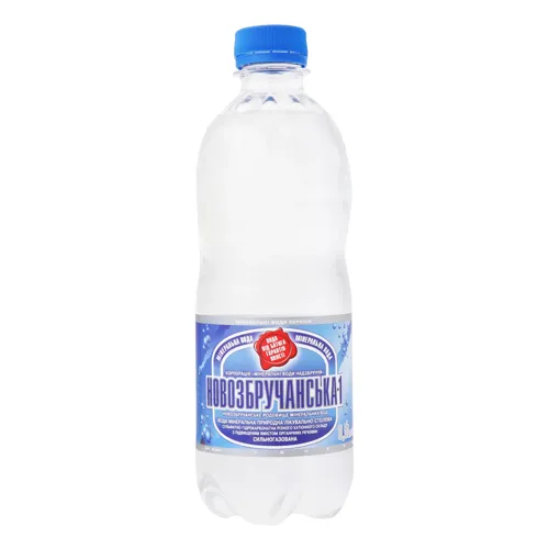 Вода мінеральна сильногазована Новозбручанська-1 п/бут 0.5л