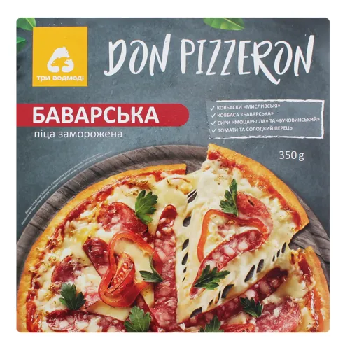 Піца заморожена Баварська Don Pizzeron Три Ведмеді 350г