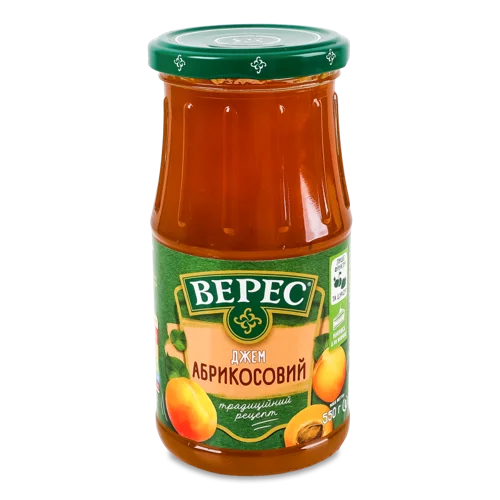 Джем Абрикосовий В/ґ Верес Скляна Банка 550г