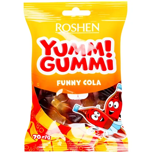 Цукерки Roshen Yummi Gummi Funny Cola желейні 70г
