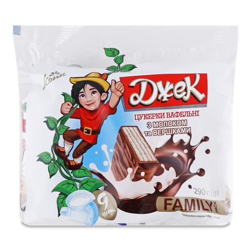 Цукерки Молоко та Вершки Джек, в/ґ, 290г